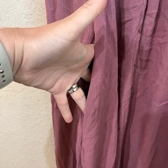 GUC Frye mauve midi button down dress - Picture 5 of 7